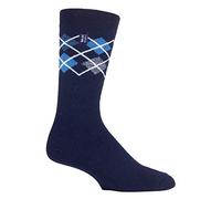 HEAT HOLDERS Ultra Lite - Mens Thin 1.0 TOG Winter Warm Lightweight Casual Thermal Dress Socks (UK, Numeric, 6, 11, Regular, Regular, Jay Navy Argyle)