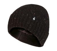 Heat Holders Warm Ribbed Cuff Beanie Hat for Men | Fleece Lined Chunky Winter Hat - One Size - Khaki
