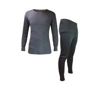 HEAT HOLDERS Mens Thermal Underwear Set Winter Long Sleeve Top & Long Johns (XL, Charcoal)