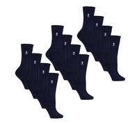 Heat Holders Womens 12 Pairs Ladies Ultra Lite Soft Thermal Socks - Blue - Size UK 4-8