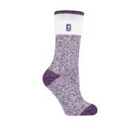 HEAT HOLDERS - Ladies Thermal Socks for Winter | Outdoor & Indoor Socks | Cuddly & Fluffy | Gifts for Women (4-8 UK, Snowdrop Purple)