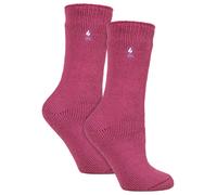 HEAT HOLDERS 2 Pack Ladies Thermal Socks Warm Winter Socks for Womens | Ladies Original Socks (4-8, Mid Pink)