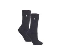 HEAT HOLDERS 2 Pack Ladies Thermal Socks Warm Winter Socks for Womens | Ladies Original Socks (4-8, Charcoal)