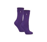 HEAT HOLDERS 2 Pack Ladies Thermal Socks Warm Winter Socks for Womens | Ladies Original Socks (4-8, Purple)