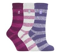 Heat Holders Womens - 3 Pack Multipack Ladies Insulated Thermal Socks for Winter - Twist H&T - Multicolour - Size UK 4-8
