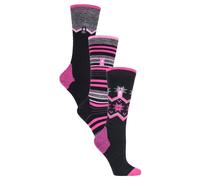 Heat Holders Women's 3 Pair Multipack Ultra Lightweight Thermal Ski Socks | Size: 4-8 Heat Holders Multicolor 4-8