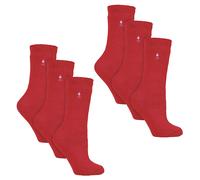 Heat Holders Womens 6 Pairs Ladies Original Thick Winter Thermal Socks - Blue & Red - Size UK 4-8