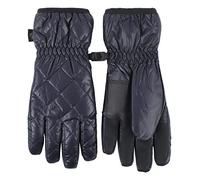 HEAT HOLDERS Womens Bryce Quilted Waterproof Wind Resistant Gloves with Elasticated Cuffs (S/M, Black)