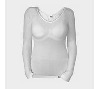 HEAT HOLDERS - Ladies Winter Warm Cotton Thermal Underwear Long Sleeve Top Vest (L/XL (40-52" Bust), White)