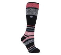 Heat Holders Women's Extra Long 2.3 TOG Winter Knee High Thermal Ski Socks in Jet Black | Size: 4-8 Heat Holders Jet Black 4-8