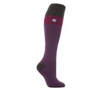 Heat Holders - Ladies Womens 2.3 tog Knee Length Thick Striped Thermal Ski Socks