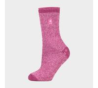 Heat Holders Women's Extra Warm Fluffy Non Slip Thermal Slipper Socks, Pink M