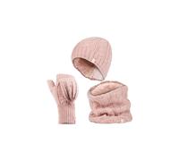 Heat Holders Women's Fleece Lined Thermal Winter Hat, Neck Warmer & Converter Gloves Set in Pink Heat Holders Pink One Size