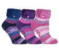 HEAT HOLDERS Womens Fluffy Bed Socks with Grips 3 Pair Multipack | Ladies Warm Fleece Lined Non Slip Socks | Winter Gifts for Her (UK 4-7, Pack 5, numeric_4)