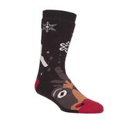Ladies Christmas Non Slip Thermal Slipper Socks with Grippers