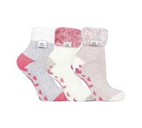 HEAT HOLDERS Womens Fluffy Non Slip Bed Socks with Grips 3 Pair Multipack | Ladies Warm Fleece Lined Non Slip Socks | Winter Gifts for Her (UK 4-7, Pack 6, numeric_4)