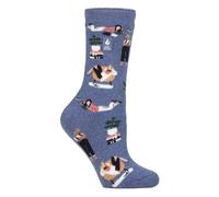 HEAT HOLDERS Womens Fun Hobby Socks Lite | Novelty Winter Fleece Lined Thermal Socks (4-8, Book Worm)