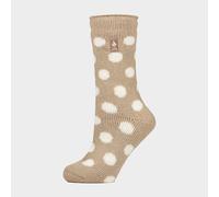 Heat Holders Women's Jacquard Thermal Socks, Beige 4-8