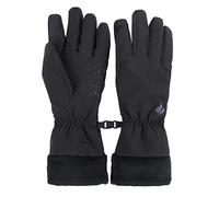 HEAT HOLDERS Womens Kenai Soft Shell Waterproof Wind Resistant Gloves (S/M, Black)