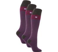Heat Holders 3 Pack Ladies Winter Thermal Long Knee High Ski Socks - Black
