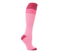 Heat Holders Women's Extra Long 2.3 TOG Winter Knee High Thermal Ski Socks in Pink | Size: 4-8 Heat Holders Pink 4-8