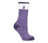 Heat Holders Womens - Ladies 2.3 TOG Luxury Thick Thermal Socks for Winter - Violet Nylon - Size UK 4-6.5