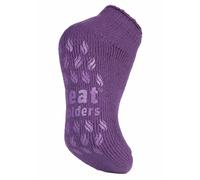 Heat Holders Womens Ladies 2.3 tog thermal low cut ankle slipper socks in 4 colours - Lilac Nylon - Size 4-6.5
