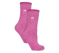 Heat Holders Womens Ladies 2 Pack Merino Wool Thermal Socks - Pink - Size UK 4-8