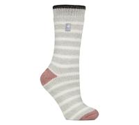Heat Holders Womens Ladies Amara Two Tone Stripe Patterned Thermal Socks - Multicolour - Size UK 4-8