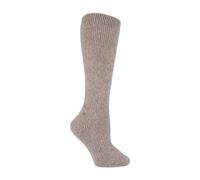 Heat Holders Womens Ladies Extra Long Thick 2.7 TOG Coloured Knee High Wool Socks - Beige - Size 4-6.5 (UK Shoe)