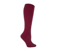 Heat Holders Womens Ladies Extra Long Thick 2.7 TOG Coloured Knee High Wool Socks - Cherry - Size 4-6.5 (UK Shoe)