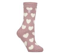 Heat Holders Womens Ladies Jacquard Thermal Socks for Winter - Pink - Size UK 4-8