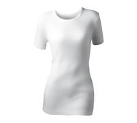 Heat Holders Womens Ladies Short Sleeved Thermal Top by - White Cotton - Size Large
