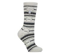 Heat Holders Womens Ladies Thermal Lite Patterned Socks for Winter - Light Grey - Size UK 4-8
