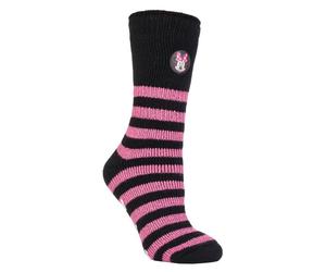 Heat Holders Womens - Ladies Thick Cute Soft Non Slip Indoor Cosy Eeyore Thermal Slipper Socks with Grips - Minnie Mouse - Multicolour - Size UK 4-8