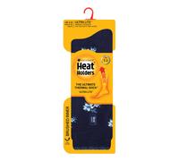 Heat Holders Womens - Ladies Ultra Lite Thermal Brushed Inner Yarn Design Socks - Navy Floral (Bellis) - Size UK 4-8