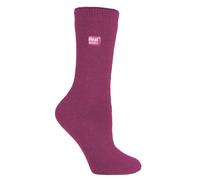 Heat Holders Womens Lite - Ladies Thin Winter Thermal Socks in Plain Colours - Deep Fuchsia - Pink Nylon - Size UK 4-8