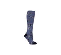 Heat Holders Women's Long Wellington Boots Socks | Floral Welly Socks in Blue | Size: 4-8 Heat Holders Blue 4-8