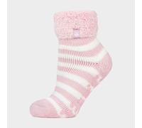 Heat Holders Womens - Ladies Non Slip Thermal Low Cut Fluffy Slipper Socks - Pink Wood - Size 4-6.5 (UK Shoe)