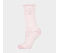 Heat Holders Women's Non Slip Thermal Low Cut Slipper Bed Socks With Grips, Pink M