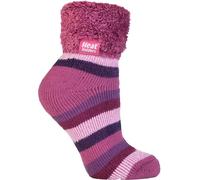 HEAT HOLDERS - Ladies Extra Soft Fluffy Non Slip Thermal Low Cut Ankle Slipper Lounge Bed Socks with Grips