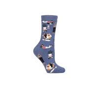HEAT HOLDERS Womens Fun Hobby Socks Lite | Novelty Winter Fleece Lined Thermal Socks (4-8, Book Worm)