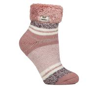 HEAT HOLDERS Women's Bed Socks | Striped Fluffy Non-slip & Lurex Socks for Winter
