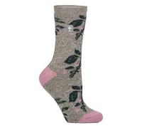 HEAT HOLDERS Womens Thermal Socks Lite | Thin Floral Patterned Fleece Lined Socks 4-7 UK