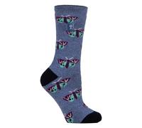 HEAT HOLDERS RHS The Royal Horticultural Society Women's Thermal Socks x RHS 1.6 TOG Lite, Warm, Fruit, Floral & Botanical Patterned, Gift for Gardeners, 1 Pair Size 4-8 Butterflies Denim 4-8