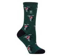Heat Holders Womens Thermal Socks | Thin Floral Patterned Fleece Socks - 4-8 UK - Fruit / Teal
