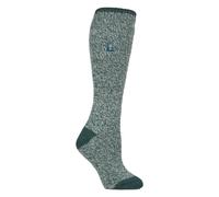HEAT HOLDERS Womens Thermal Welly Socks Long Knee High Thick Brushed Inner Boot Socks (4-8, Teal Green Twist)