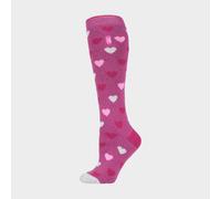Heat Holders Women's Thin Extra Long Lightweight Knee High Thermal Socks, Pink 4-8