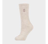 HEAT HOLDERS - Ladies Patterened Warm Winter Fleck Striped Twist Thermal Socks in 10 colours, size 4-8 UK 37-42 eur (Oat)