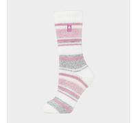 Heat Holders Women's Twist Patterned Thick Winter Warm Thermal Socks, White 4-8